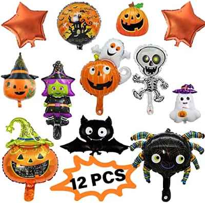 12 Piezas Globos de Halloween Grandes