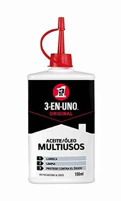 3 EN UNO 3-EN-UNO Aceite lubricante en gotero / aceitera 100ml. Lubrica, afloja y protege del óxido.