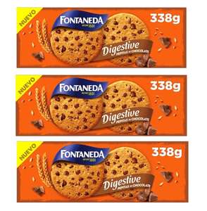 (3 Und) Fontaneda Digestive Galletas con Pepitas de Chocolate con Leche (1.57€/Und)