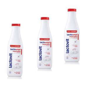 3 x Lactovit - Gel de Ducha Reparador Lactourea, Hidratante, Nutritivo y Reparador, 750ml [Unidad 1'83€]