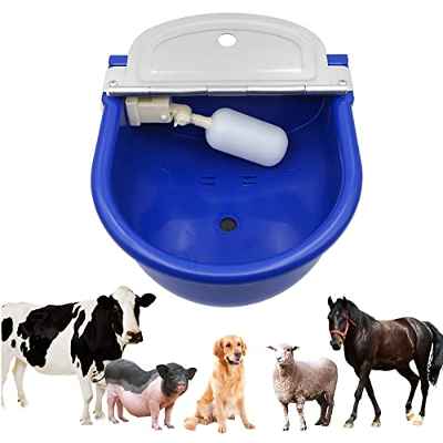 4 L Bebedero para Caballos, Bebedero Ovejas Bebedero Automático con VáLvula Flotador, para ovejas, Perros, Caballos, Vacas, Cabras, Aves de Corral Suministros agrícolas (azul marino)