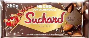 4 x Suchard Tableta de Turrón de Chocolate Negro con Almendras y Arroz Inflado 260g