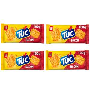 4 x Tuc Galletas Saladas Sabor Bacon, 100g [Unidad 0,66€]