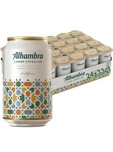 48 x Latas Cerveza Alhambra Lager Singular Dorada 33cl 5,4% Alcohol