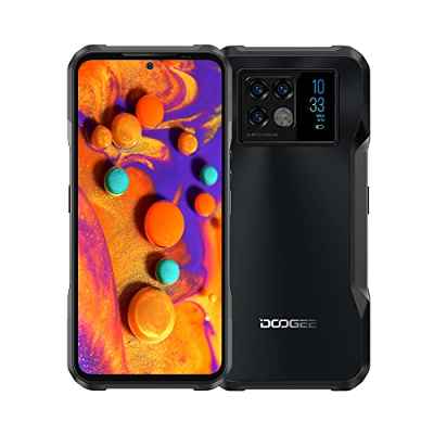 5G Teléfono Resistente DOOGEE V20, 6.4'' AMOLED 2K Pantalla, Cámara Triple AI 64MP+Cámara Visión Nocturna 20MP, Móvil Impermeable Android 11, Dimensión 700 Octa Core 8GB+256GB Dual SIM NFC Rojo