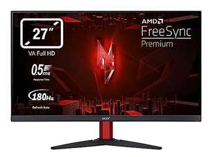 Acer Nitro KG272S3bmiipfx - Monitor Gaming 27" Full HD 180 Hz (69 cm, 1920x1080, 16:9, 250 Nits, 1ms VRB, AMD FreeSync, 2xHDMI 2.0/1xDP 1.2)