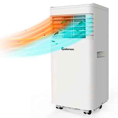 Adamson A40 | Aire acondicionado portátil 4 en 1 + NUEVO 2022 + Deshumidificador, Ventilador, Calefactor, Enfriador Portátil + Pingüino aire acondicionado portátil 7000 BTU + 5 AÑOS DE GARANTÍA