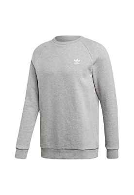 adidas Essential Crew Sudadera, Hombre, Medium Grey Heather, L