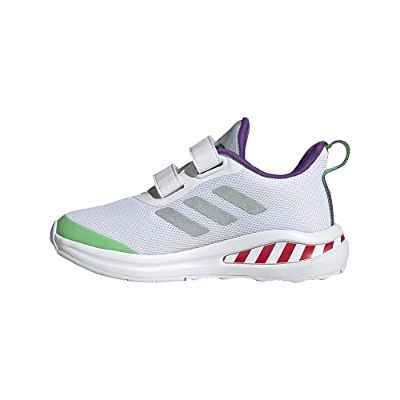 Adidas Fortarun Buzz CF K, Zapatillas de Gimnasia, FTWR White/Silver Met./Semi Solar Lime, 31 EU