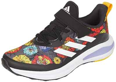 adidas Fortarun EL, Running Shoe, Core Black/Cloud White/Bold Gold, 28 EU