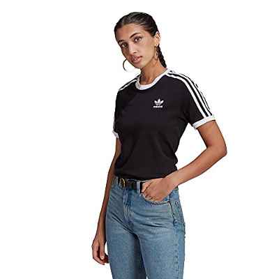 adidas GN2900 3 Stripes tee T-Shirt Womens Black 40