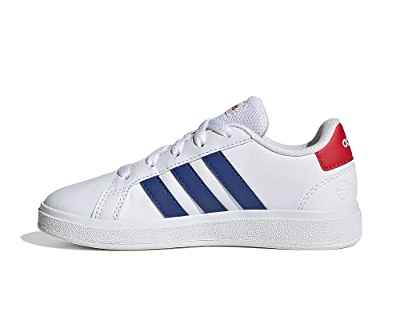adidas Grand Court 2.0 K, Sneaker, FTWR White/Team Royal Blue/Vivid Red, 40 EU