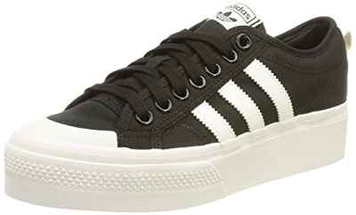 adidas Nizza Platform, Sneaker Mujer, Core Black/Cloud White/Cloud White, 39 1/3 EU