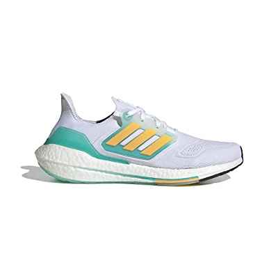 Adidas Ultraboost 22, Zapatillas Hombre, Cloud White/Flash Orange/Mint Rush, 46 2/3 EU