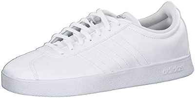 Adidas VL Court 2.0, Zapatillas de Skateboard para Mujer, Blanco (FTWR White/FTWR White/Cyber Met. FTWR White/FTWR White/Cyber Met.), 38 EU