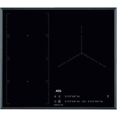 AEG IKE63471FB Placa inducción flexible, Biselada, Extraplana 3 zonas, Función Pausa, Calentamiento rápido, Controles Táctiles dezlizantes, conexión automática, Función FlexiPuente multizona, 60 cm