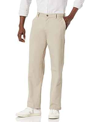 Amazon Essentials Classic-Fit Wrinkle-Resistant Flat-Front Chino Pant Pantalones, Beige (Khaki), W38/L32