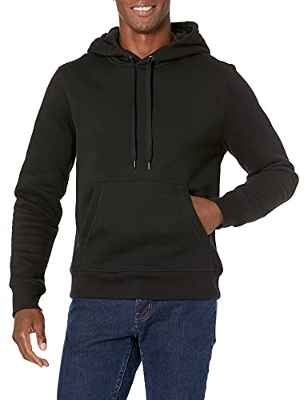 Amazon Essentials Hooded Fleece Sweatshirt Sudadera, Negro (Black), Large