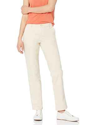 Amazon Essentials Pantalón Chino de Pierna Recta de Corte Completo con Curvas, Bronceado Claro, 40-42