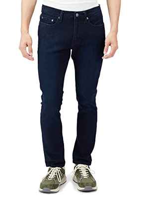 Amazon Essentials Pantalón Vaquero Elástico de Ajuste Ceñido Hombre, Azul, sobre Teñido, 33W / 29L