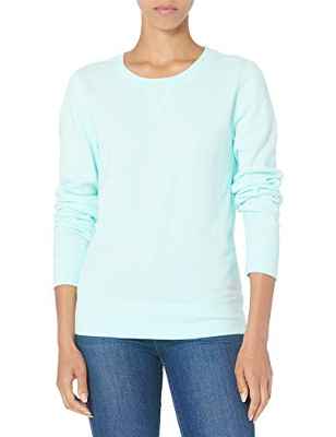 Amazon Essentials Sudadera de Felpa Francesa con Cuello Redondo Mujer, Azul Agua, M