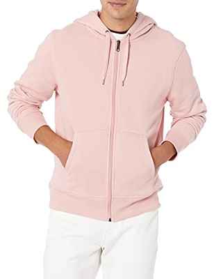 Amazon Essentials Sudadera de Forro Polar con Capucha y Cierre de Cremallera Completo (Disponible en Tallas Grandes y Largos Especiales) Hombre, Rosa, M