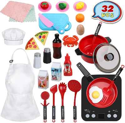 Anpro 32 PCS Kit de Cocina para Niños