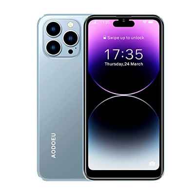 AODOEU 4G Moviles Libres Baratos, Pantalla 6,3 Pulgadas, 32GB/128GB ROM, 4GB RAM, Android 11 Smartphone Libre,4850mAh Batería,Smartphone Barato Dual SIM, 8MP Face ID Moviles Baratos y Buenos (Oro)