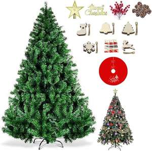 Árbol de Navidad Artificial, Árbol de Navidad de 6 pies 1250 Ramas 180cm