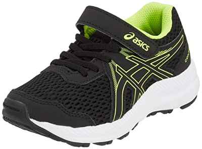 ASICS Contend 7 PS, Sneakers, Negro (Black Hazard Green), 31.5 EU