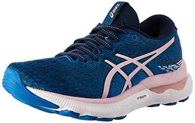 Asics Gel-Nimbus 24, Running Shoe Mujer, French Blue/Barely Rose, 37.5 EU