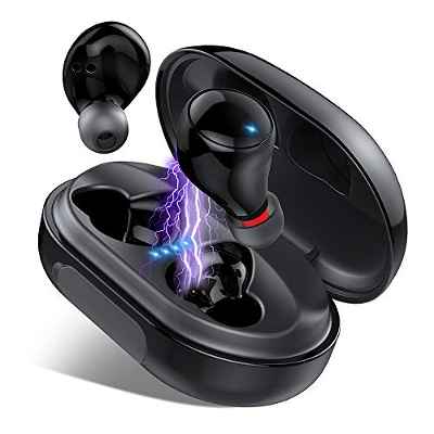 Auriculares Inalámbricos, Auriculares Bluetooth 5.0 Deportivos IP8 Impermeable 150H Playtime Cascos Inalámbricos, In Ear Auriculares con 3500mAh Caja de Carga y HD Mic, Cancelación de Ruido