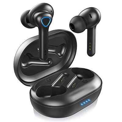 Auriculares Inalámbricos Bluetooth 5.0, In-Ear Auriculares, Cancelación del Ruido CVC8.0, Aptx HD Calidad de Sonido, IP7 Impermeable Auriculares Deportivos, para Correr Deportivo al Aire Libre