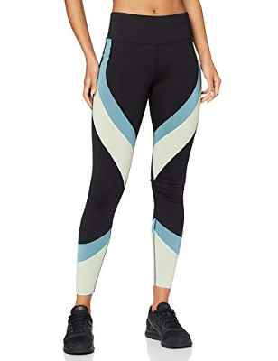 Aurique Leggings deportivos para Mujer, Negro (negro/ártico/verde)., L