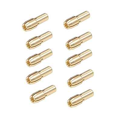 Axinyue 10 Pcs Pinza De Taladro Portabrocas Para Taladro,Mini Portabrocas EléCtricas Broca Collet, De LatóN Portabrocas Portabrocas De LatóN,Para Herramientas Rotativas Dremel, Oro, 20mm (XY00028)