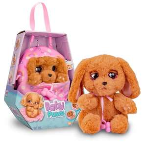 BABY PAWS Sleeping Puppies Cocker- Peluche Interactivo con Sonidos que Abren y Cierran los Ojitos e Incluyen una Bolsita-Manta-Regalo