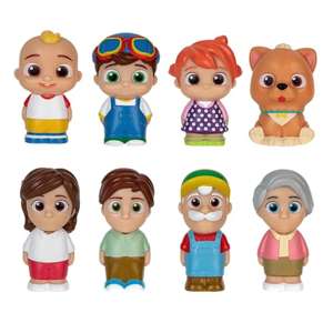 Bandai - Cocomelon: JJ, Yoyo, Tom Tom, Cody y Nina, Pack de 6 Figuras de Familia y Amigos