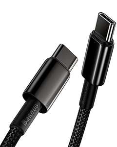 Baseus Cable USB C, 100W, 1M Cable Cargador Tipo C PD 5A QC 4.0, Cable de Nylon