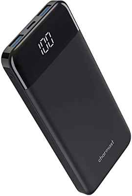 Batería Externa 10400mAh 5V/3A Power Bank USB C con LED Patalla Bateria Portatil,Charmast Ultra Slim Powerbank Compatible con iPhone 13 12 11 X 8 7 Samsung S21 S20 Huawei iPad LG