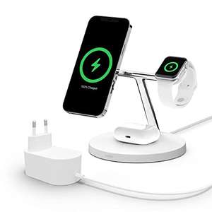 Belkin cargador inalámbrico 3 en 1 BoostCharge PRO con MagSafe, para Apple Watch y AirPods