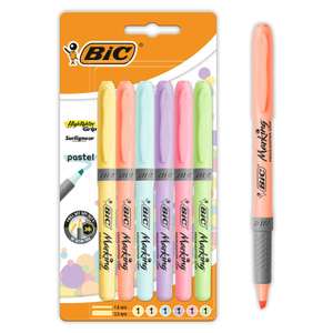 BIC Highlighter Grip Pastel Marcadores de Punta Biselada Regulable