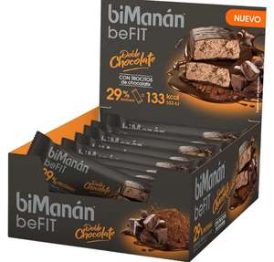 biManán beFIT Barrita Proteína Doble Chocolate - Expositor 20 uds