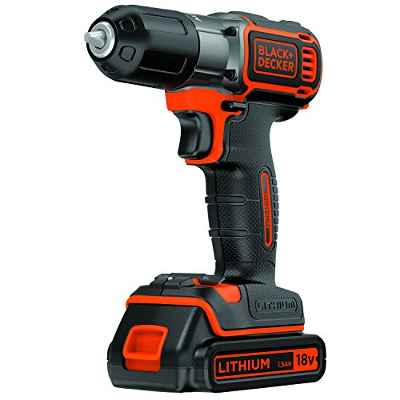 Black+Decker ASD184KB Autosense - Taladradora inalámbrica (18 V, 2 baterías de iones de litio de 1,5 Ah, con cargador y maletín)