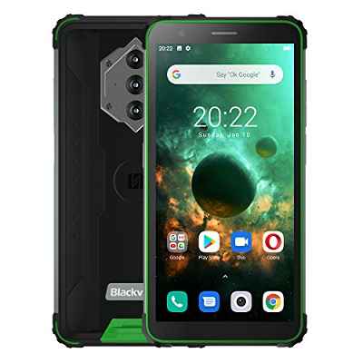 Blackview BV6600 Móvil Antigolpes, Batería 8580mAh (Carga Inversa), 5.7'' HD+ IP68 IP69K Impermeable Teléfono Resistente Android 10.0, Octa Core 4GB + 64GB, Cámara de 16MP NFC GPS Dual SIM Negro