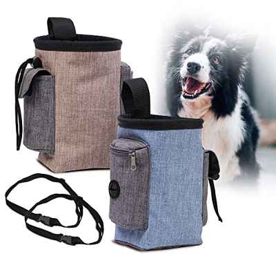 Bolsa de2 PCS Bolsa Premios Perro Adiestramiento Canino Dispensador Bolsa Entrenamiento para Perros Ajustable Bandolera Para Cinturón Bolsa Para Chuches Perro Para Varios Tipos Entrenamiento y