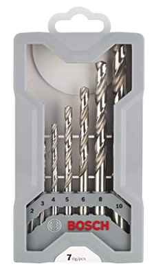 Bosch 2 608 589 295 - Set de 7 brocas para metal Mini X-Line HSS-G, 135° - 2; 3; 4; 5; 6; 8; 10 mm (pack de 7)