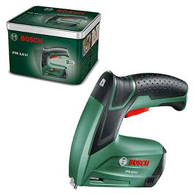 Bosch Grapadora a batería PTK 3.6 LI (batería integrada, 3.6 V, 30 impactos/min, en caja de metal)