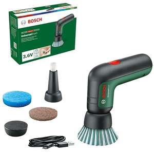 Bosch Home and Garden Cepillo de limpieza eléctrico UniversalBrush con batería, 1 cable micro USB y 4 accesorios