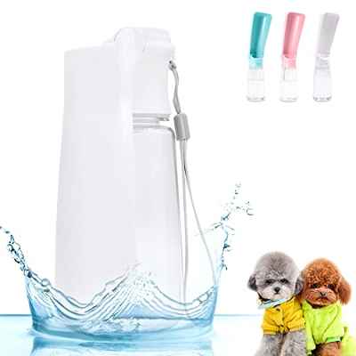 Botella de Agua para Perros,Bebedero Perro Portatil,Botella Agua Perro Portatil,550ml Botella de Agua para Perros,Dispensador de Agua Perros para Acampar a Pie Todos los Días,Blanco