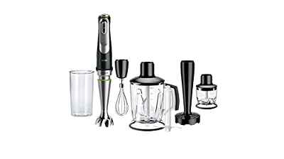 Braun Hogar Minipimer MQ 9147X Batidora de Mano, 1200W, vaso medidor, varillas de acero inoxidable, minipicadora y batidora de vaso, negro